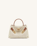 JWPE - Rhea Small Double Buckle Shoulder Bag - Brown Canvas