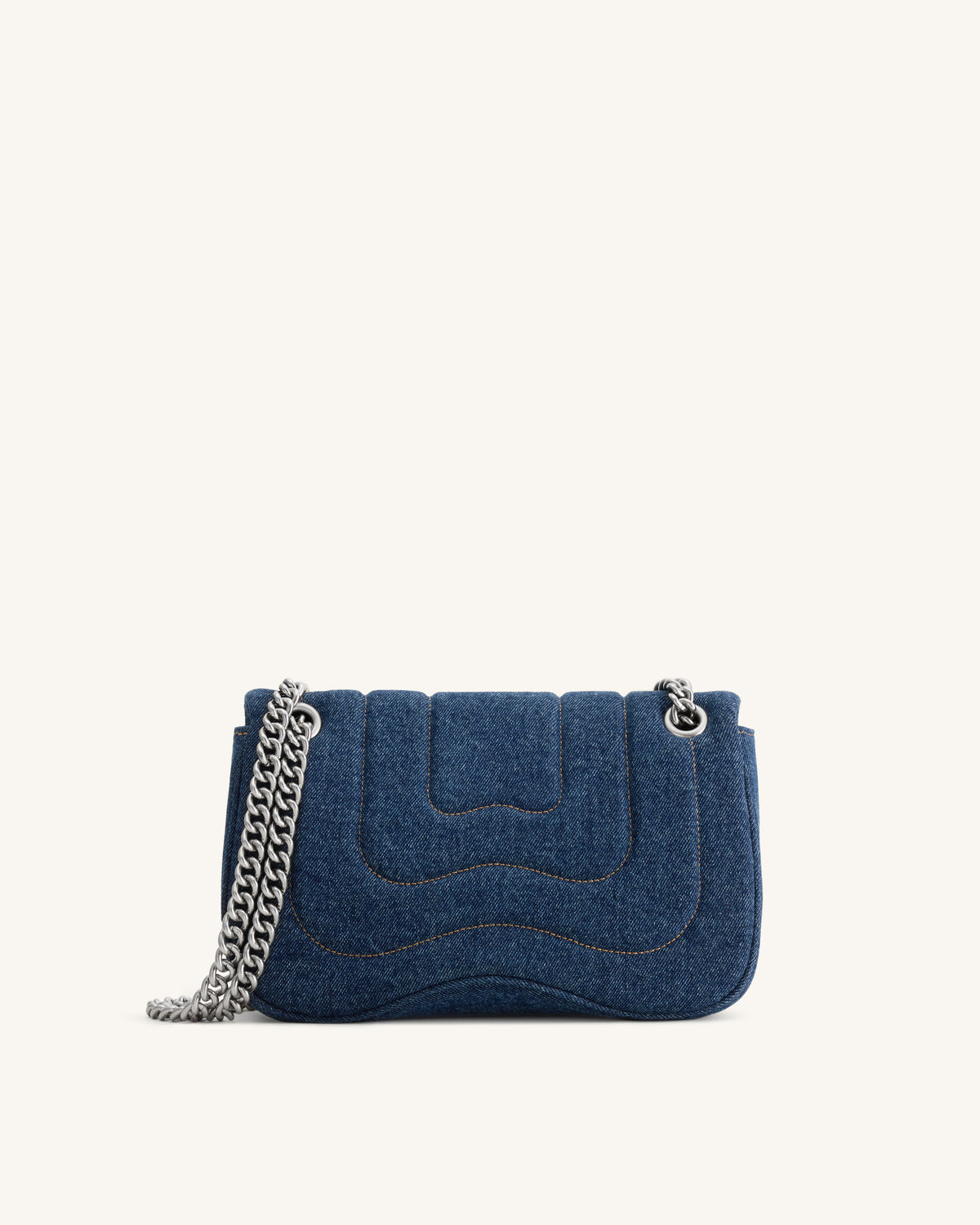 JWPE - Tina Quilted Chain Crossbody - Blue Denim