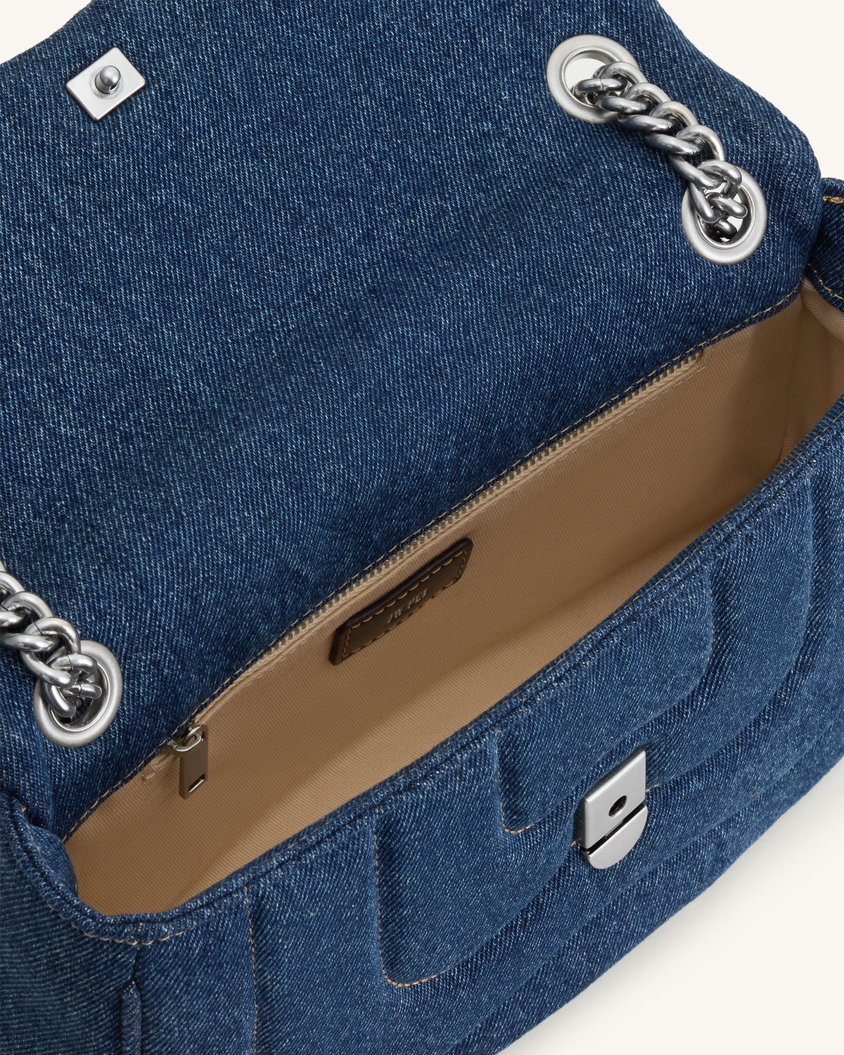 JWPE - Tina Quilted Chain Crossbody - Blue Denim