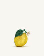 JWPE - Lemon-Inspired Rhinestone Clutch - Yellow