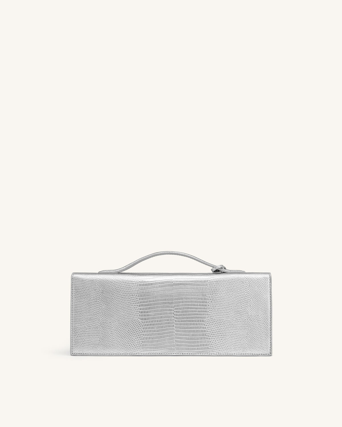 JWPE - Celeste Envelope Top Handle Bag - Silver Lizard Texture