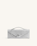 JWPE - Celeste Envelope Top Handle Bag - Silver Lizard Texture