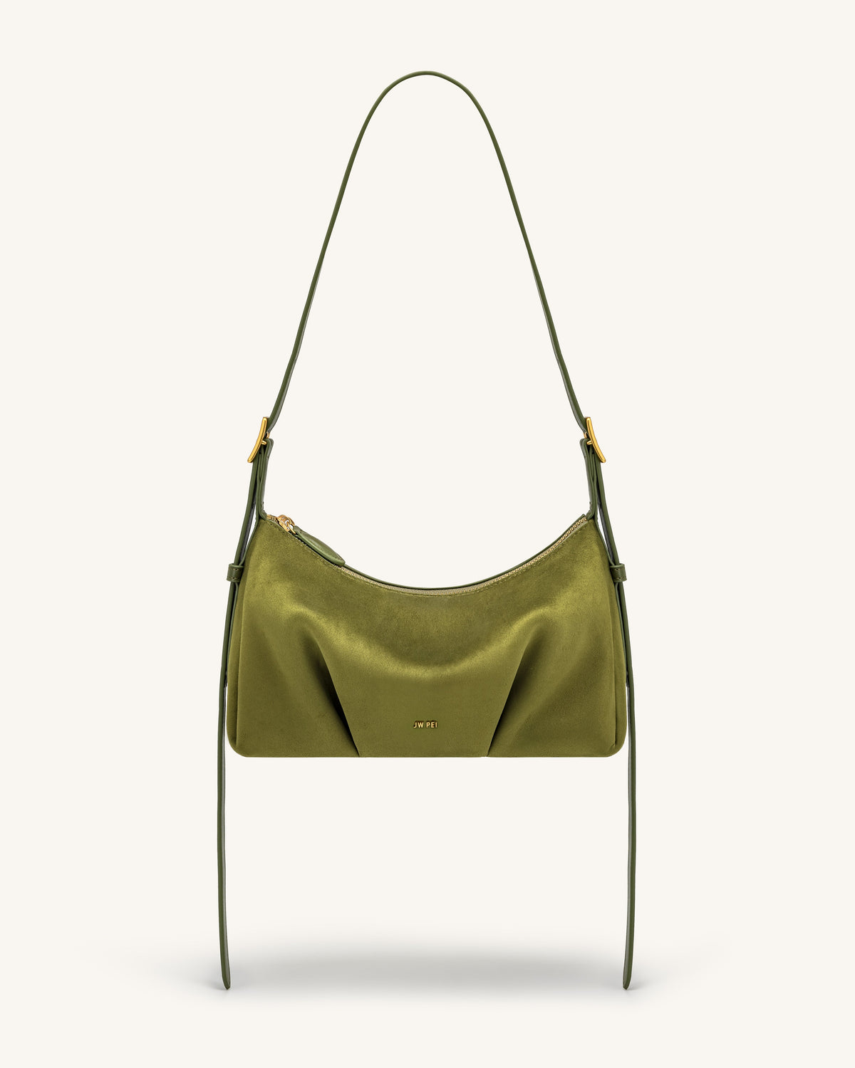 JWPE - Loriette Faux Suede Crossbody Bag - Olive Green