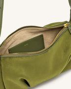 JWPE - Loriette Faux Suede Crossbody Bag - Olive Green
