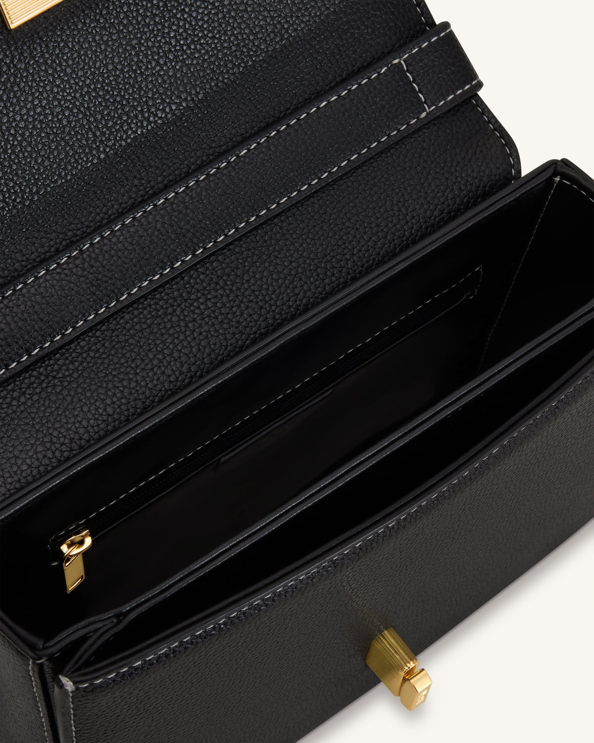 JWPE - Evania Lock Pebbled Shoulder Bag - Black