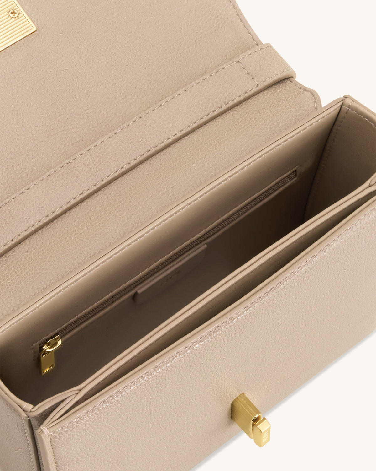 JWPE - Evania Lock Pebbled Shoulder Bag - Khaki