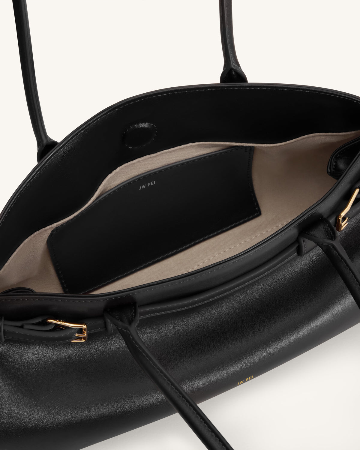 JWPE - Arden Belt Detail East-West Shoulder Bag - Black