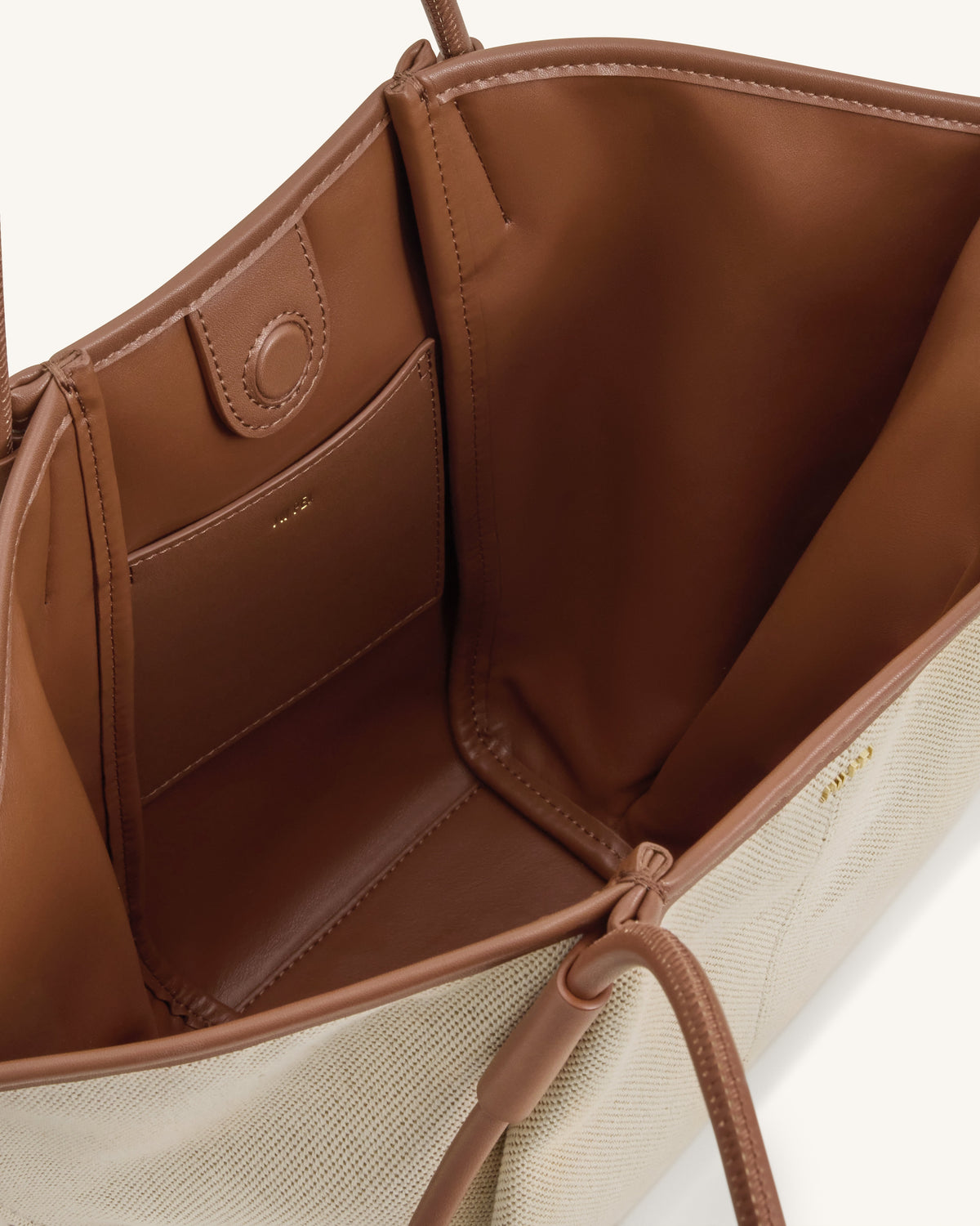 JWPE - Nala Wide Tote Bag - Brown Canvas