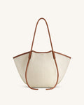 JWPE - Nala Wide Tote Bag - Brown Canvas