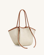 JWPE - Nala Wide Tote Bag - Brown Canvas