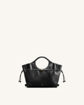JWPE - Virelle Waxed Vegan Leather Drawstring Tote Bag - Black