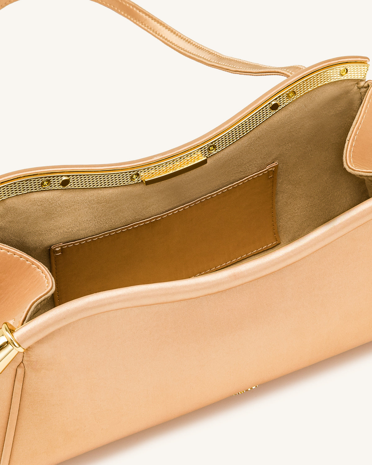 JWPE - Naomi Satin Curved Shoulder Bag - Champagne Gold