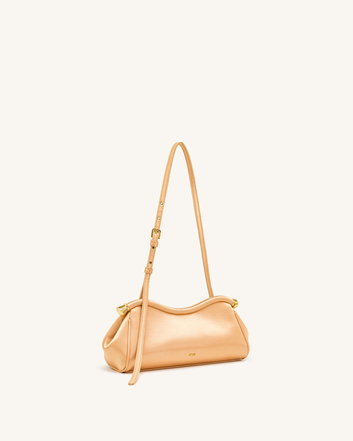JWPE - Naomi Satin Curved Shoulder Bag - Champagne Gold