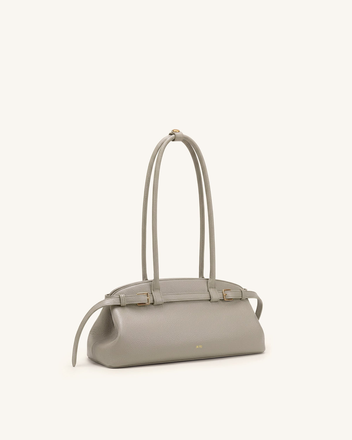 JWPE - Arden Pebbled Belt Detail East-West Shoulder Bag - Taupe
