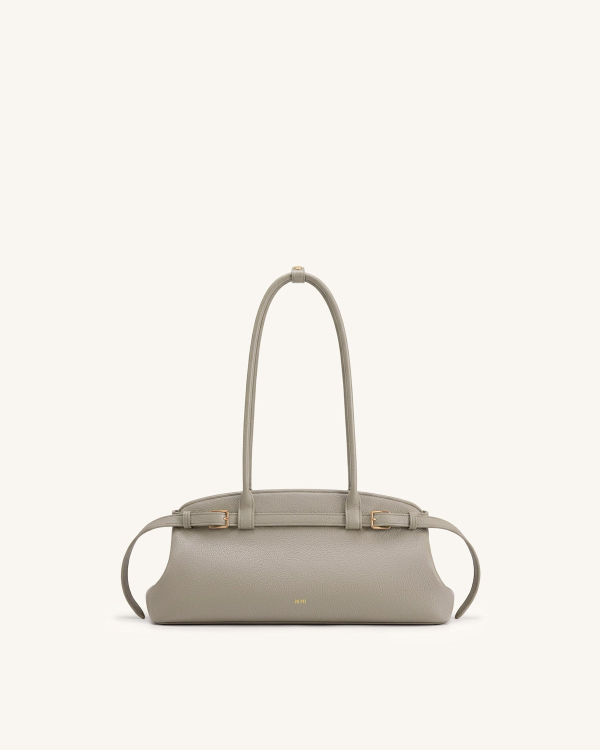 JWPE - Arden Pebbled Belt Detail East-West Shoulder Bag - Taupe