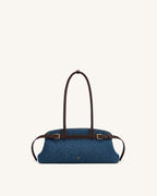 JWPE - Arden Belt Detail East-West Shoulder Bag - Blue Denim