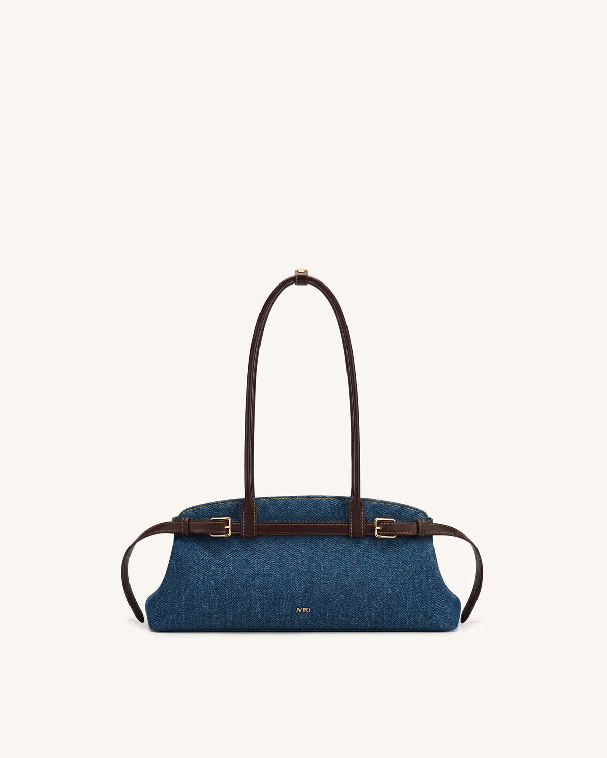 JWPE - Arden Belt Detail East-West Shoulder Bag - Blue Denim