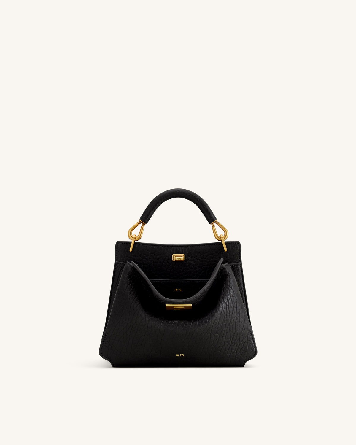 JWPE - Lucia Elephant-Effect Top Handle Bag - Black