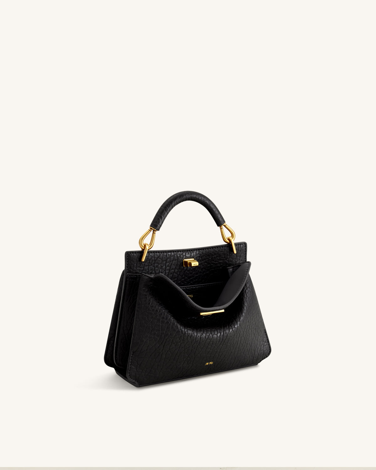 JWPE - Lucia Elephant-Effect Top Handle Bag - Black