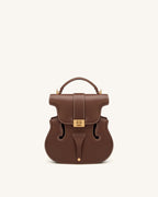 JWPE - Violin Shape Top Handle Bag - Dark Brown