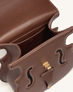 JWPE - Violin Shape Top Handle Bag - Dark Brown