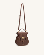 JWPE - Violin Shape Top Handle Bag - Dark Brown