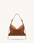 JWPE - Sienna Faux Suede Hobo Bag - Brown