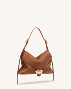 JWPE - Sienna Faux Suede Hobo Bag - Brown