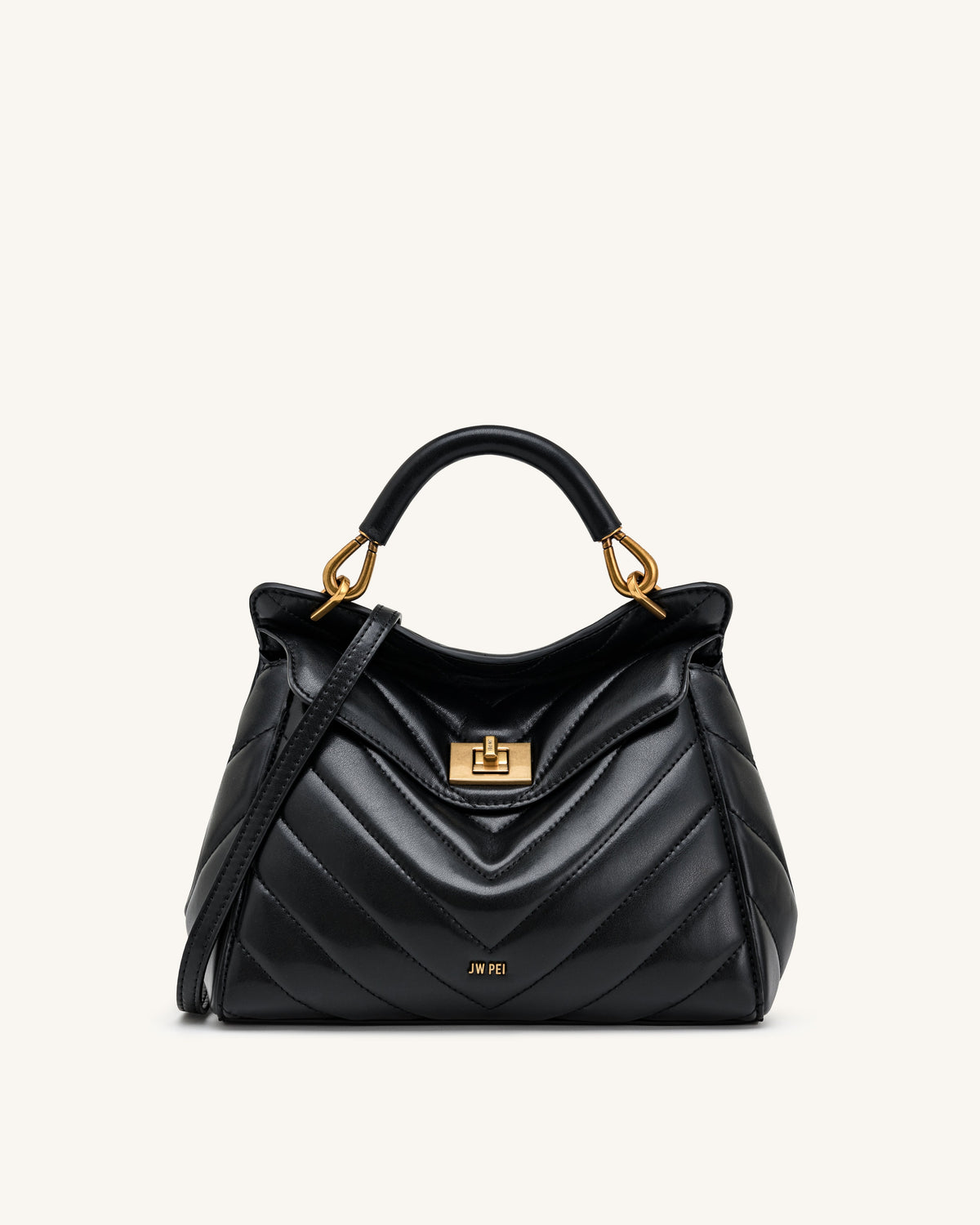 JWPE - Lucia Classic Top Handle Bag - Jet Black