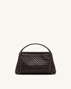 JWPE - Carmen Woven Top Handle Bag - Dark Brown