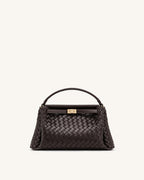 JWPE - Carmen Woven Top Handle Bag - Dark Brown