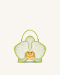 JWPE - Flora Orchid Shaped Top Handle Bag - Light Green