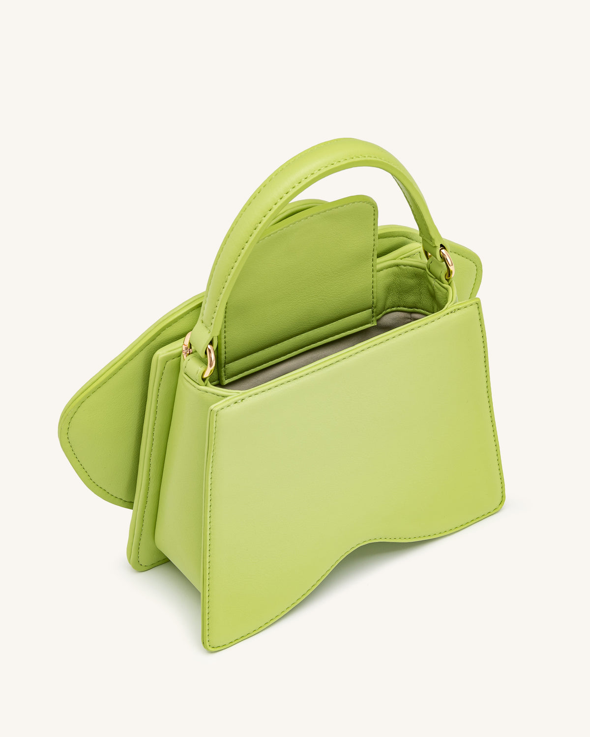 JWPE - Flora Orchid Shaped Top Handle Bag - Light Green