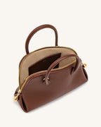 JWPE - Nerina Pebbled Dome Top Handle Bag - Brown