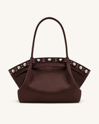 JWPE - Hana Large Faux Suede Tote Bag - Deep Brown