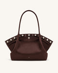 JWPE - Hana Large Faux Suede Tote Bag - Deep Brown