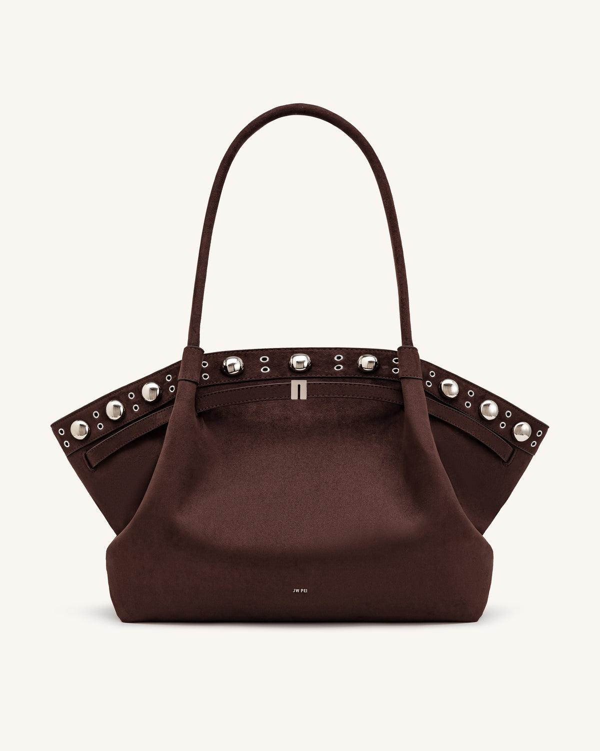 JWPE - Hana Large Faux Suede Tote Bag - Deep Brown