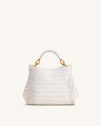 JWPE - Lucia Classic Top Handle Bag - Off White Croc