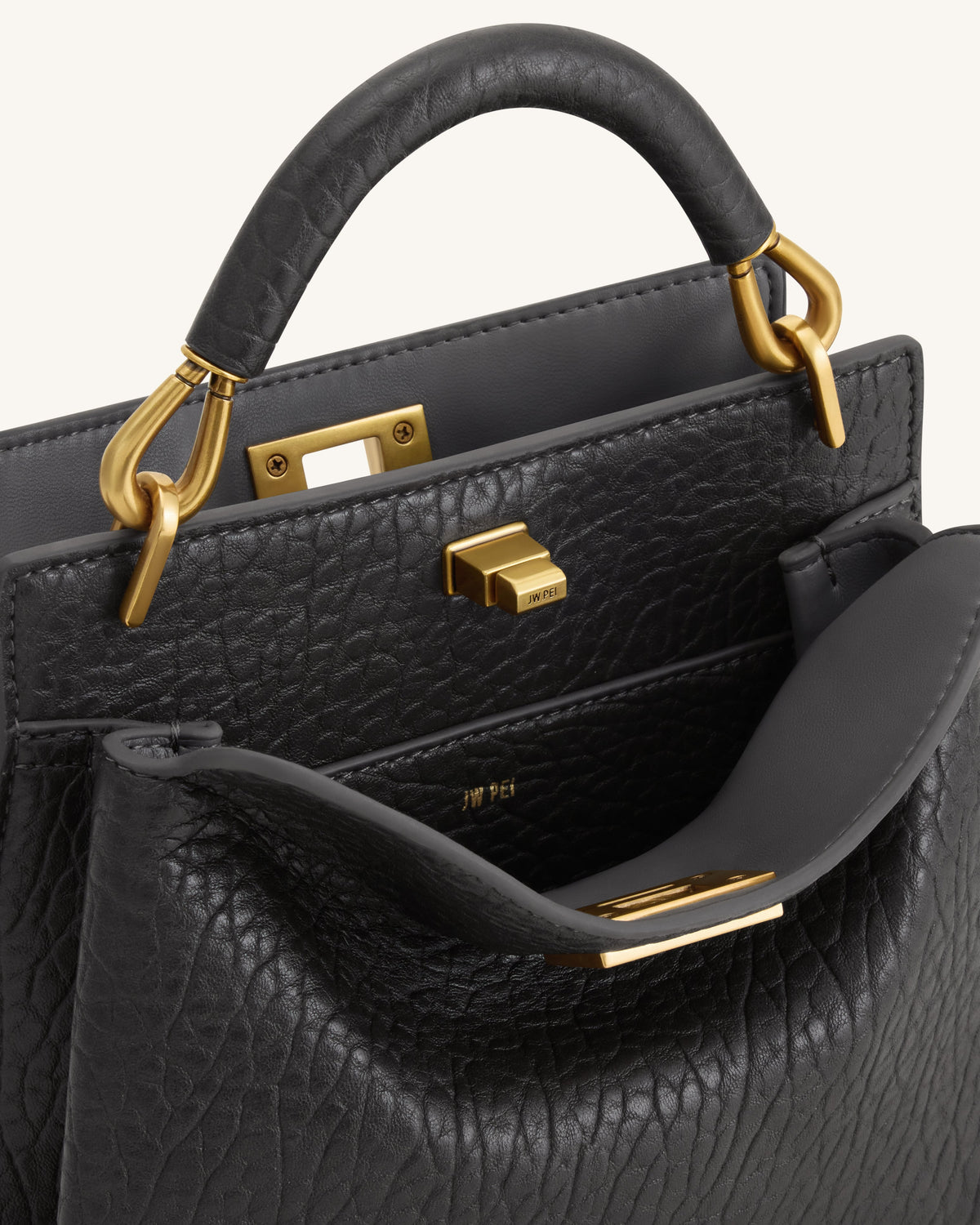 JWPE - Lucia Elephant-Effect Top Handle Bag - Slate Gray