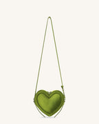 JWPE - Arlene Velvet Heart Shaped Bag - Green