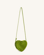 JWPE - Arlene Velvet Heart Shaped Bag - Green