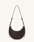 JWPE - Sharon Woven Crossbody Bag - Coffee Brown