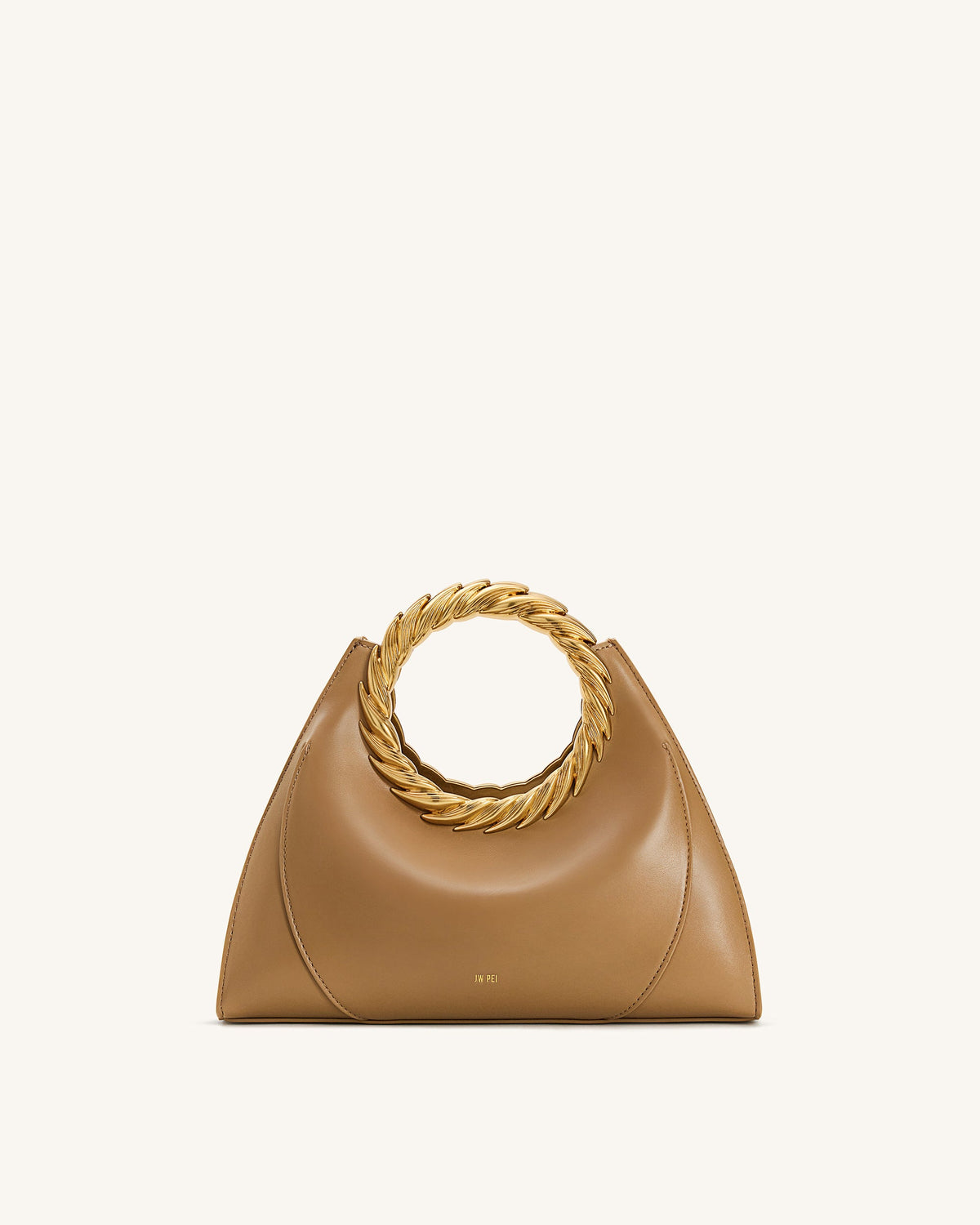 JWPE - Amiya Leaf Handle Sculpture Bag - Brown