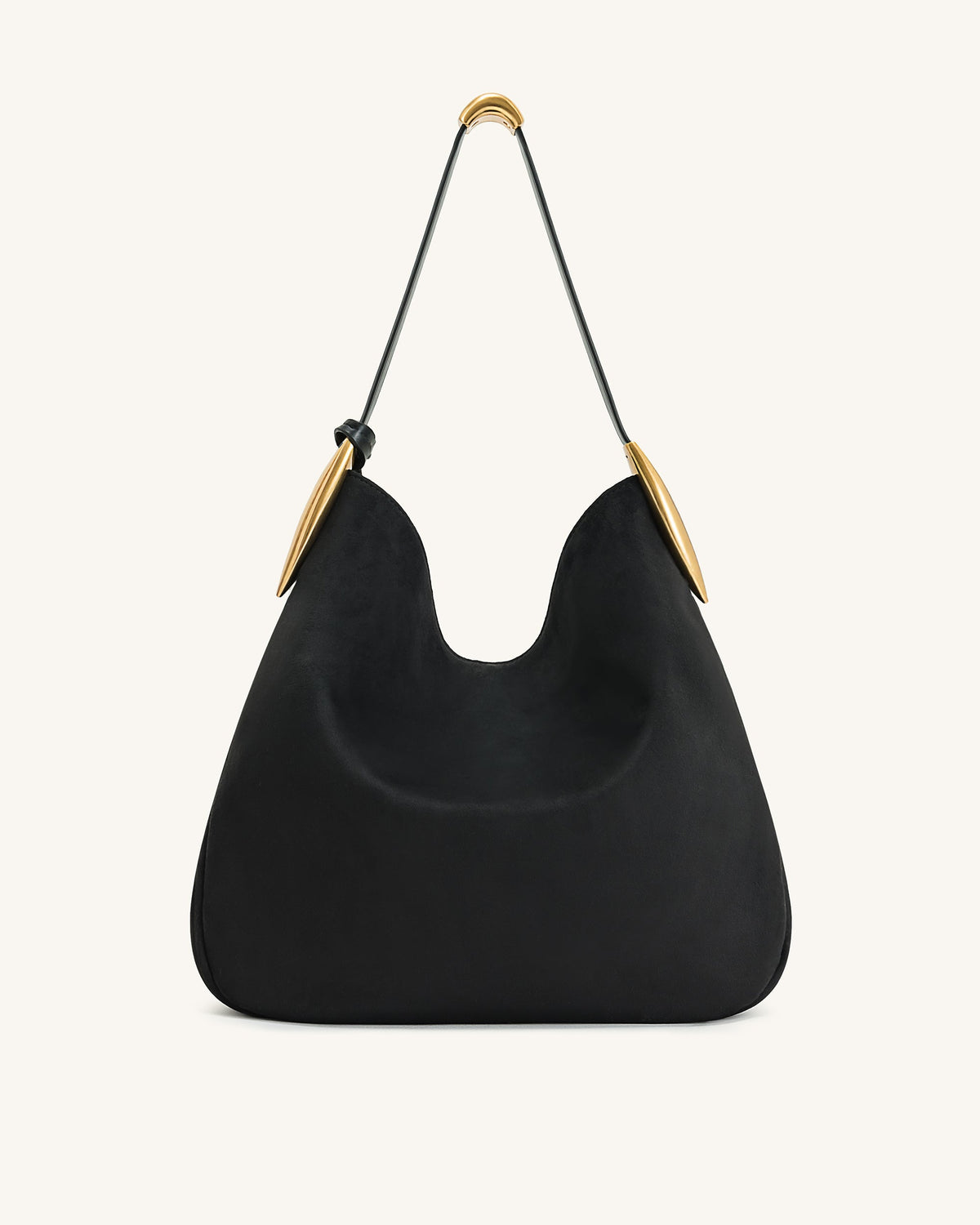 JWPE - Nina Metal Charm Hobo Bag - Black