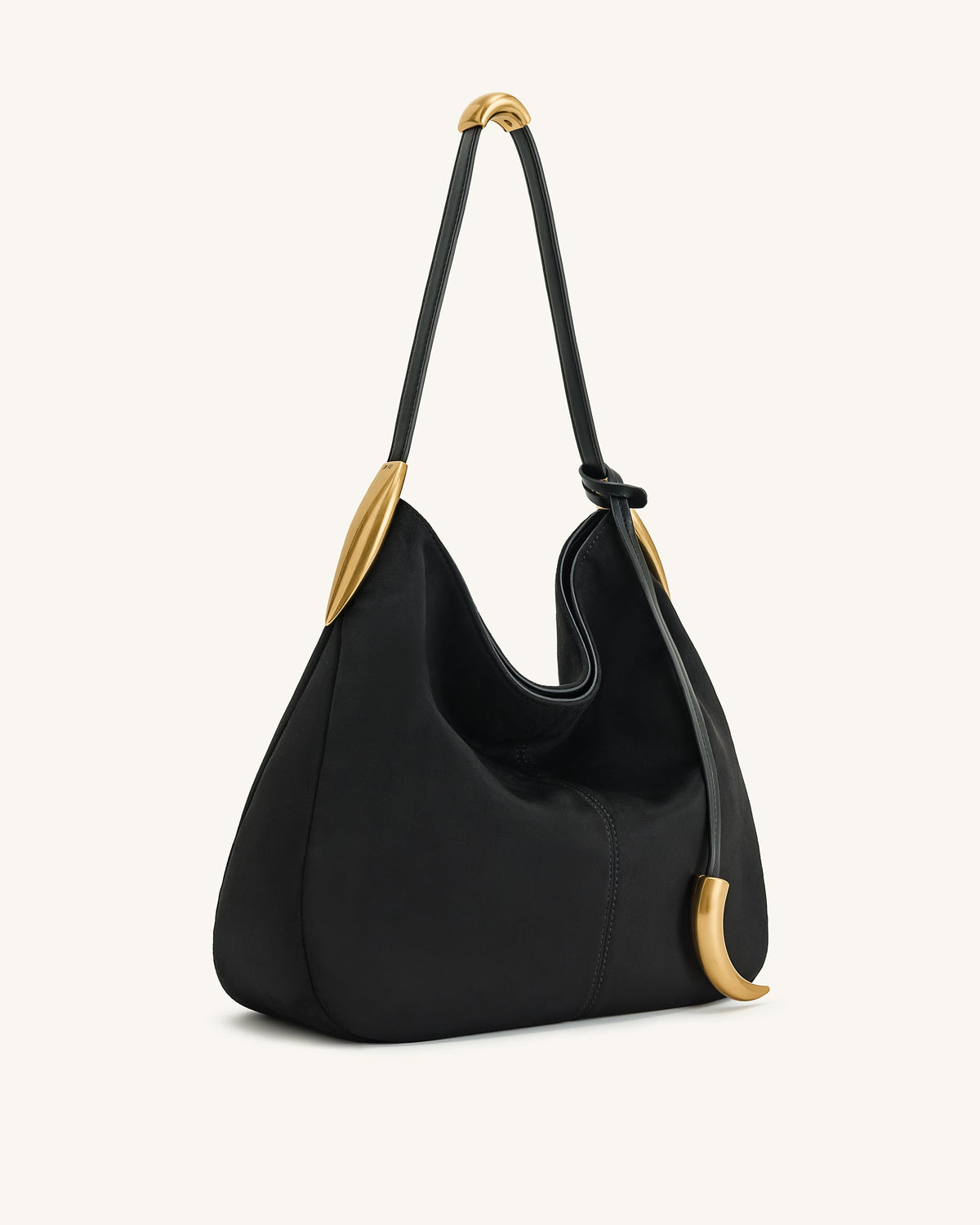 JWPE - Nina Metal Charm Hobo Bag - Black