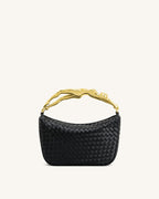 JWPE - Jenny Woven Human-shaped Handle Handbag - Black