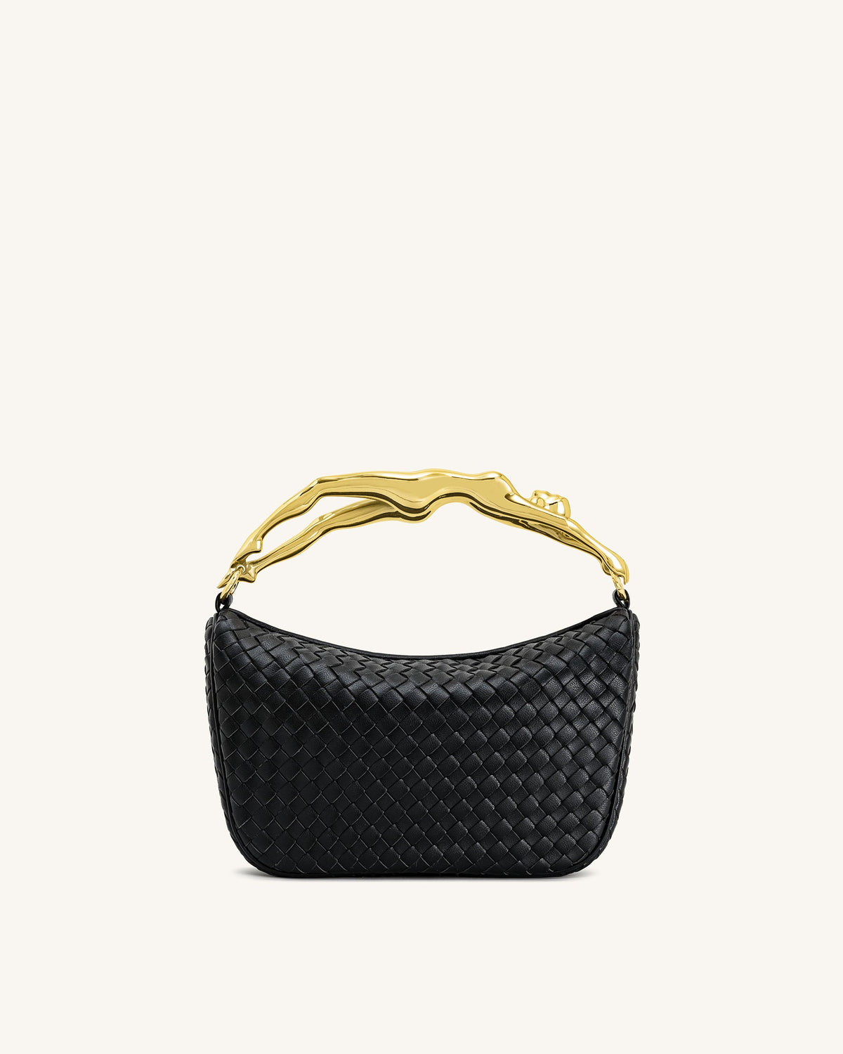 JWPE - Jenny Woven Human-shaped Handle Handbag - Black