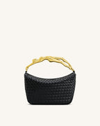 JWPE - Jenny Woven Human-shaped Handle Handbag - Black