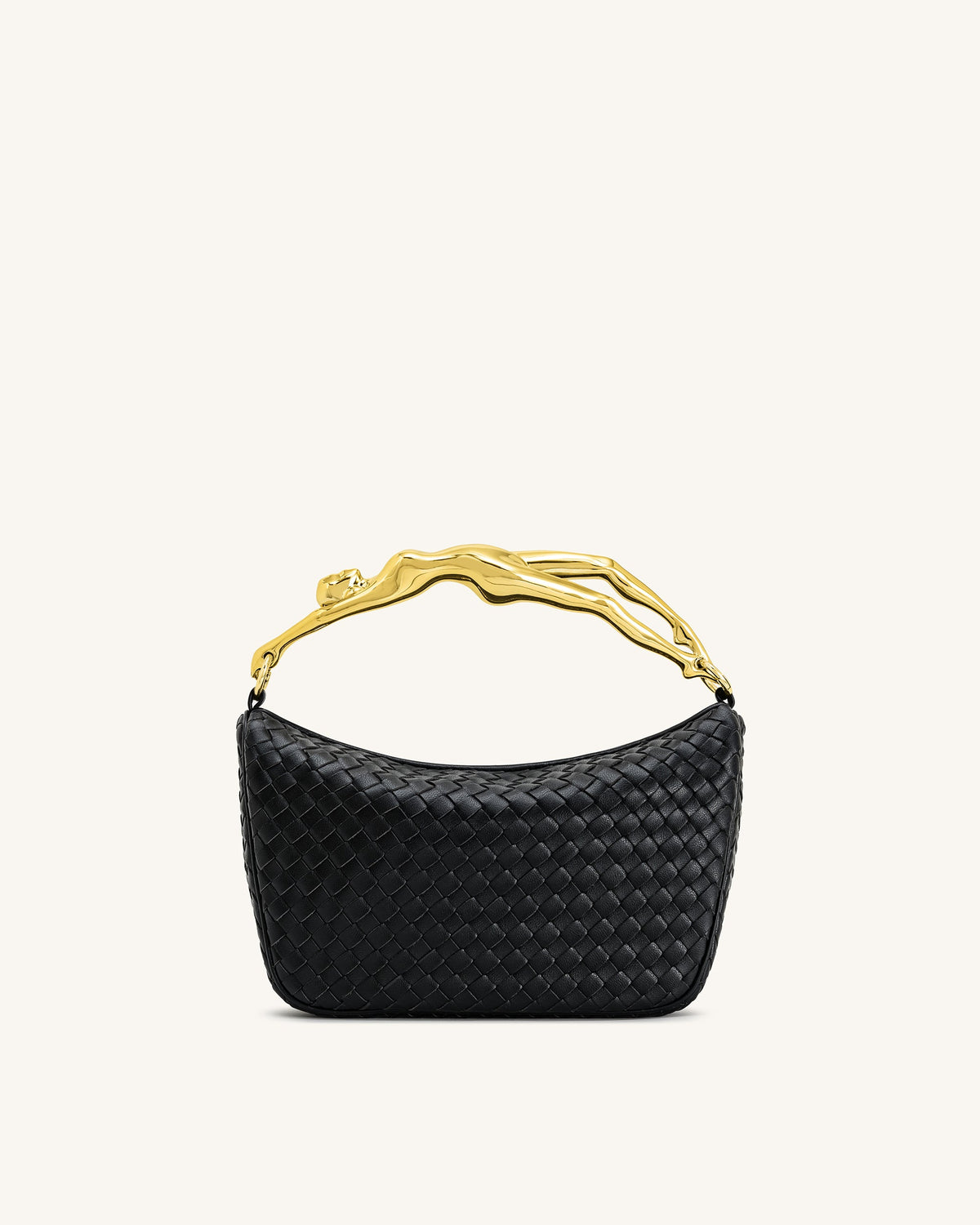 JWPE - Jenny Woven Human-shaped Handle Handbag - Black
