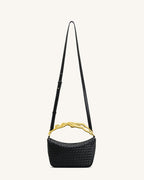 JWPE - Jenny Woven Human-shaped Handle Handbag - Black